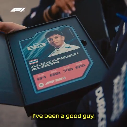 "What have I done?!" Alex Albon took his 78 awareness rating personally when he found out his driver stats for EA SPORTS F1 25 😂 #F1 Atlassian Williams Racing