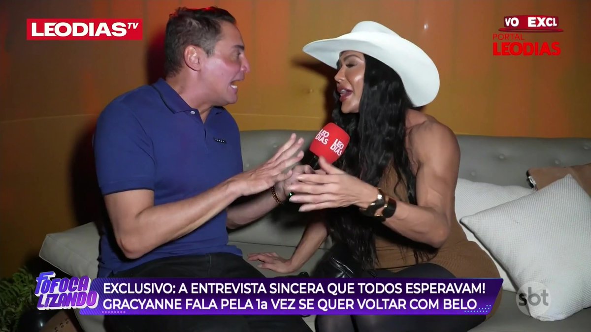 Gracyanne Barbosa revela para Leo Dias que deseja voltar com seu ex, o cantor Belo.