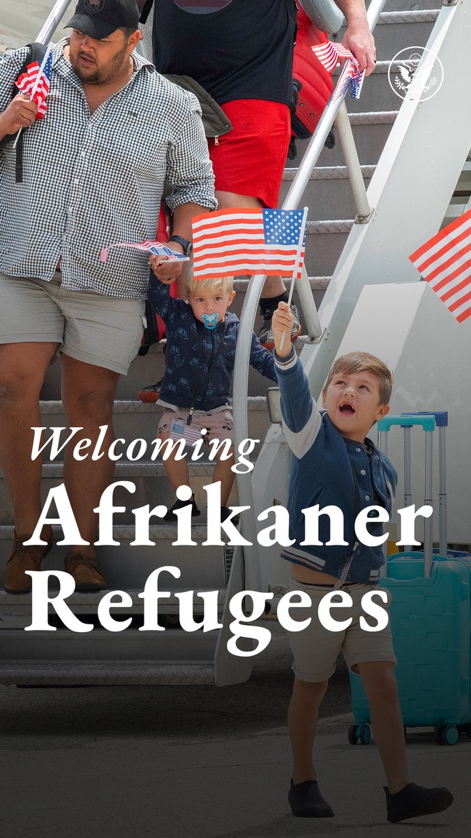 Today Christopher Landau welcomed the first group of Afrikaner refugees fleeing persecution from their native South Africa. We stand with these refugees, many of them farmers and former business owners, as they build a better future for themselves and their children here in the United States.