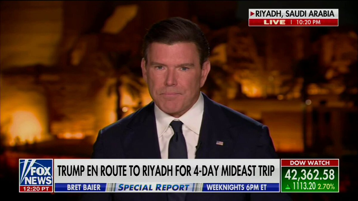 FOX: Do you think it would've made a difference here if the president hasn't said anything about the Qatari plane? Meaning if it just came in, the jet got flown to the Pentagon, and then we heard about it when we heard about it? BRET BAIER: I don't think this president cares that much
