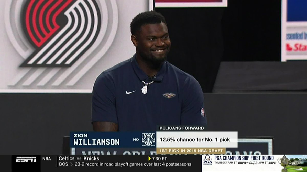 Zion at the NBA Lottery! #PelicansDraft