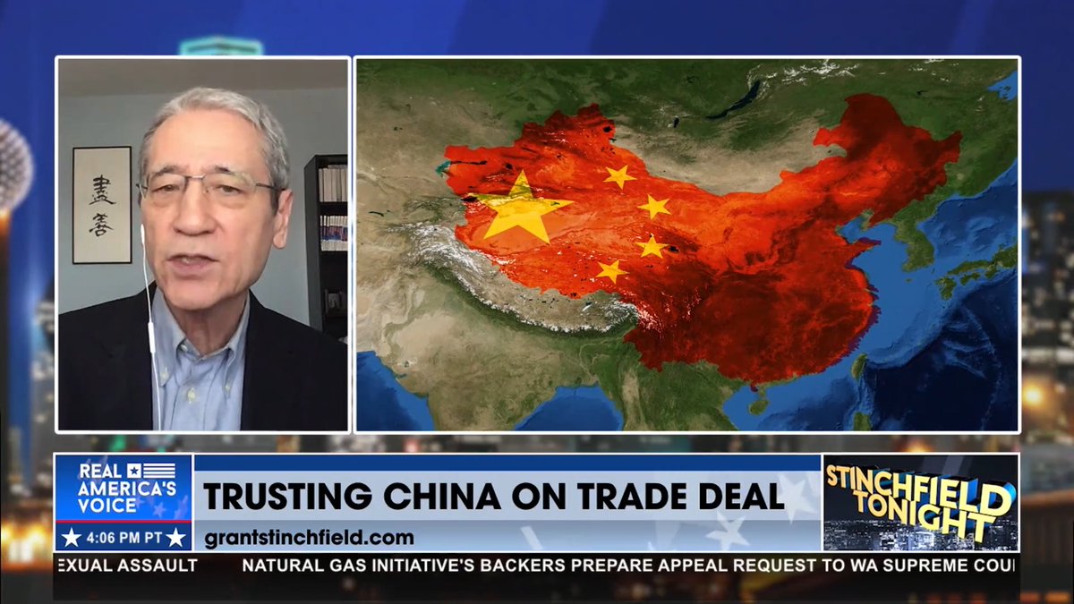 “I THINK WHAT PRESIDENT TRUMP DID WAS HE OFFERED THE CHINESE AN OFF RAMP…BEFORE THE CHINESE BECOME A COLLISION INTO THE UNITED STATES AND THE REST OF THE WORLD.” - Gordon G. Chang believes we should be cautious as President Trump and China come to a trade deal. Grant Stinchfield