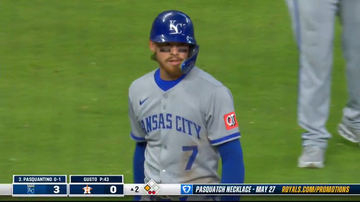 Bobby Witt Jr. has wheels! He got from home to third in 11.07 seconds on his RBI triple 😳