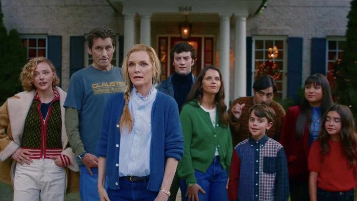 Check out this sneak peek at Prime Video's new Christmas film #OhWhatFun. Starring Michelle Pfeiffer, Felicity Jones, Chloë Grace Moretz, Dominic Sessa, and more.