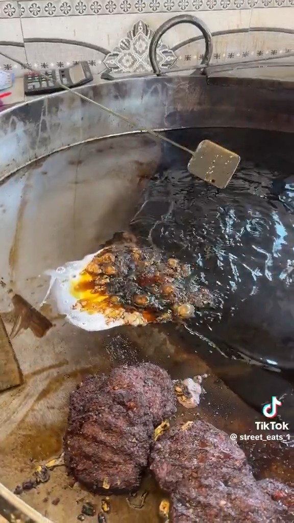 This is why I can never eat street food in India. How do you cook eggs using crude oil?