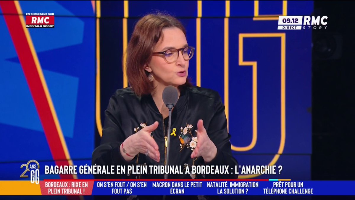 👊 Bordeaux : bagarre générale en plein tribunal. L’anarchie ? 🗣️ Barbara Lefebvre : "On vit dans une décivilisation complète, dans un ensauvagement. C'est le laisser-aller général au nom de la liberté de l'individu. Ils ont besoin d'une butée éducative à 3/4 ans." #GGRMC