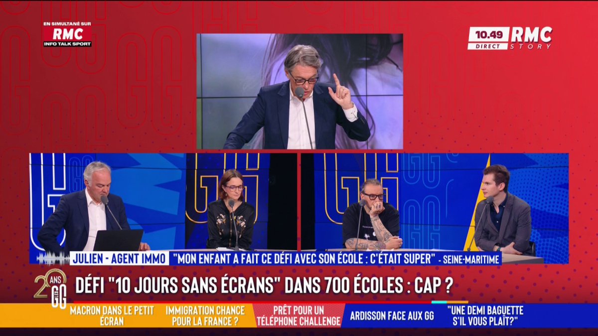 📱 10 jours sans écrans : le défi des élèves dans 700 écoles. Mission impossible ? 📞 Julien, au 3216 : "Mon enfant l'a fait avec son école. C'était vraiment un défi. Un soir, il a pleuré parce que c'était trop dur. Il a des copains qui ont abandonné avant la fin." #GGRMC