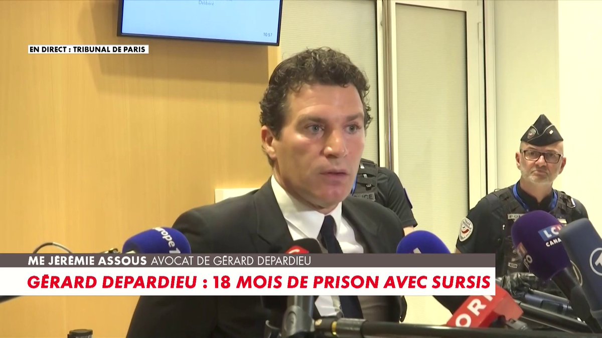Jérémie Assous, avocat de Gérard Depardieu : «La défense même dans ce type de procès n'est plus acceptée»