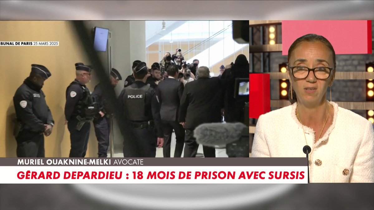 «Est-ce le procès d'une époque ?», s'interroge l'avocate Muriel Ouaknine-Melki après la condamnation à 18 mois de prison avec sursis de Gérard Depardieu #MorandiniLive