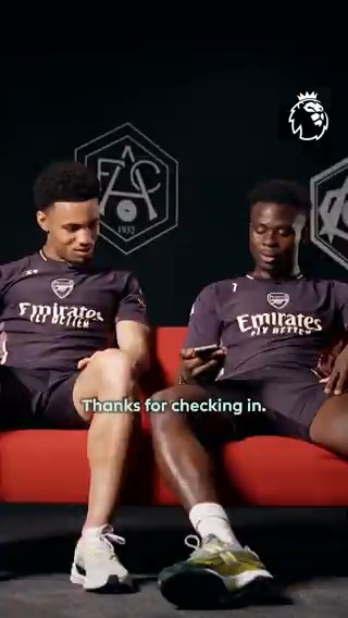Ethan and Bukayo make a special call to Per ❤️ Supporting the @PremierLeague’s 'Inside Matters' campaign, our Hale End duo check in with their former Academy Manager 📞