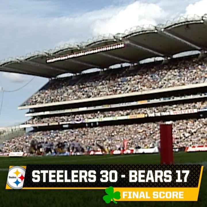The last time the Steelers played in Ireland was in 1997 and it was a preseason game against the Bears. It was played at Croke Park in Dublin, Ireland on July 27, 1997. The Steelers defeated the Bears 30-17. #Steelers #NFL