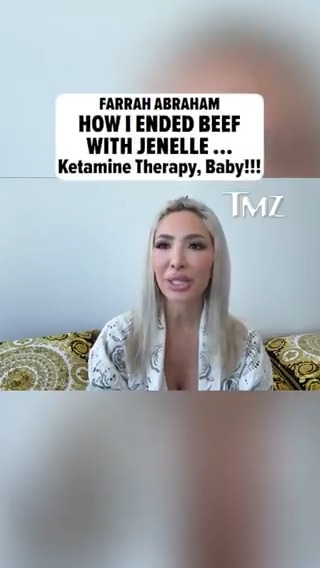 #FarrahAbraham is crediting ketamine for helping her squash her beef with #JenelleEvans 👀 #Exclusive story here: