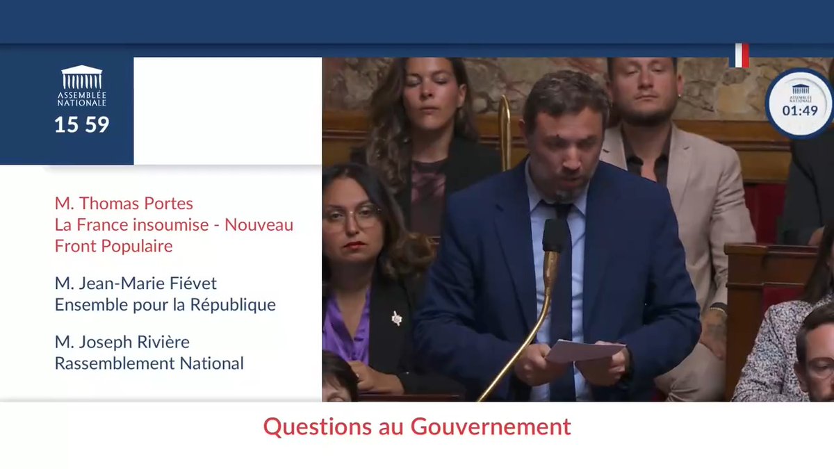 "M. Retailleau a plus peur des voiles que des saluts nazis dans l'espace public" Thomas Portes(LFI-NFP) déplore que le ministre de l'Intérieur n'ait "pas eu un mot" sur la manifestation du 10 mai à Paris. Il l'accuse de "protéger les groupuscules néo-nazis en 🇫🇷" #DirectAN #QAG