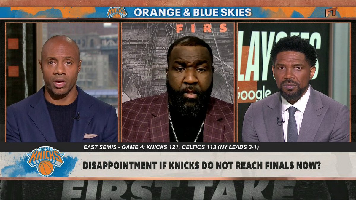 "I wouldn't be surprised if [the Knicks] win it all." The crew didn't agree with this Kendrick Perkins take 😅