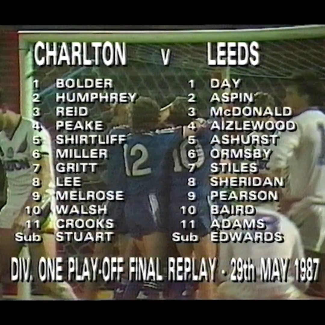 Our 1987 play-off heroes will be paraded around the pitch ahead of Thursday's play-off semi-final second leg at The Valley 👏 #cafc | Charlton Athletic Ex-Players' Association
