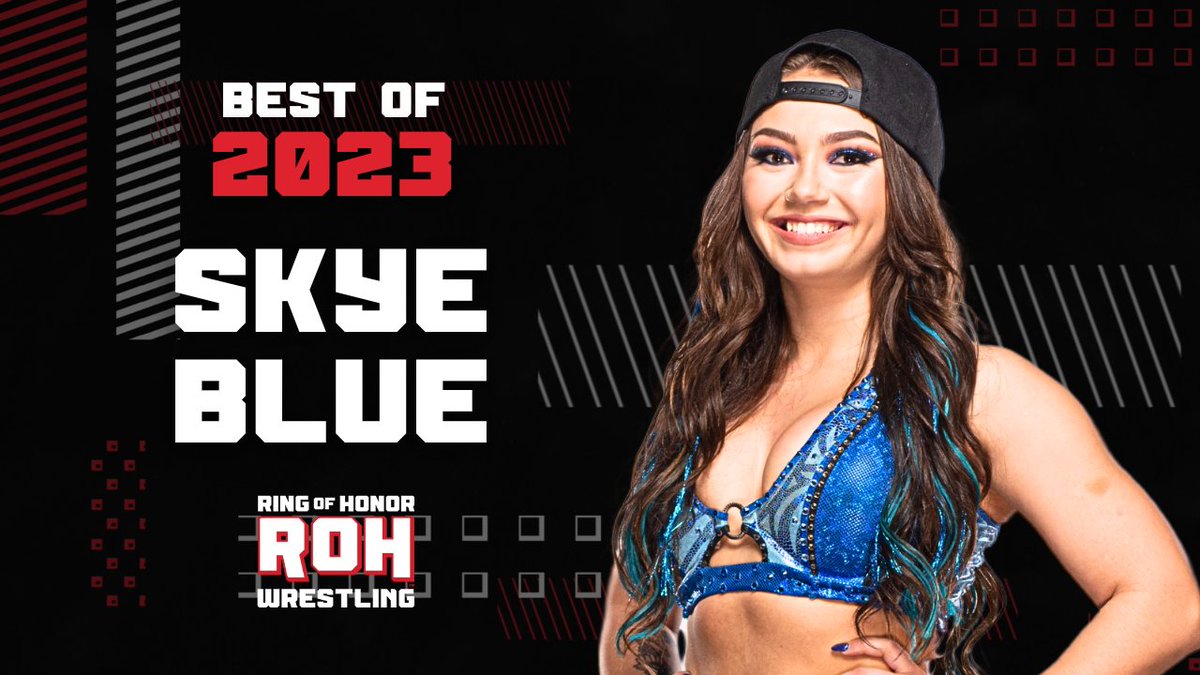 Watch the Best of 2023: Skye Blue TOMORROW! Rewatch her matches against Lady Frost, Diamanté &amp; the ROH Women's World Champion Athena! Watch the Best of 2023: Skye Blue TOMORROW at 12pm ET! ▶️