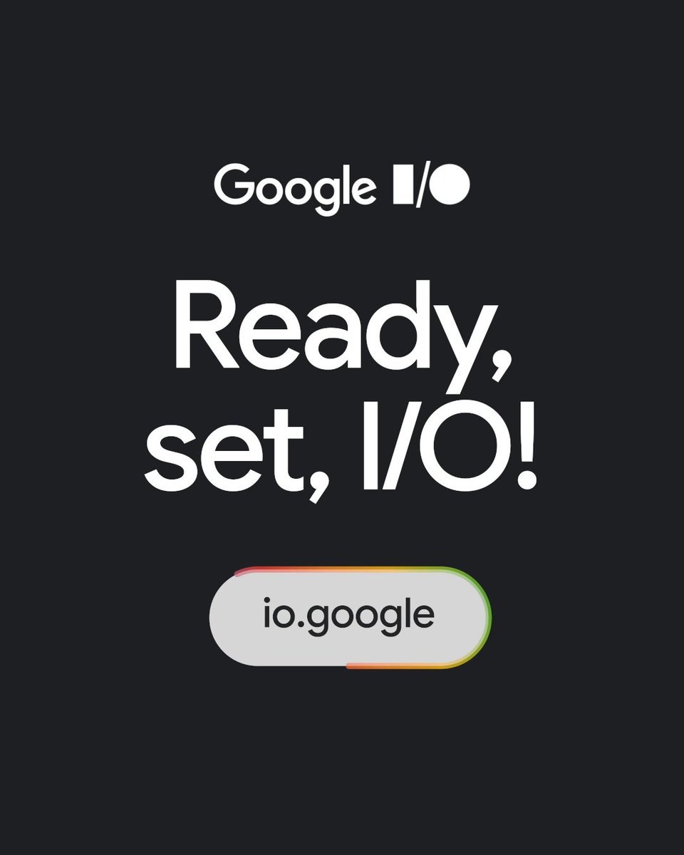 🗣️ One more week until #GoogleIO — register at to join in on the fun.