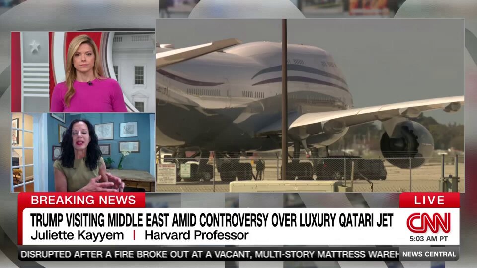 "This is just a plane. Donald Trump put a sign on it and said it was Air Force 1. But AF1 isn't supposed to be just a plane. It is supposed to protect continuity of government." The Qatar plane has none of those security specifications, which I lay out specifically here. @cnn
