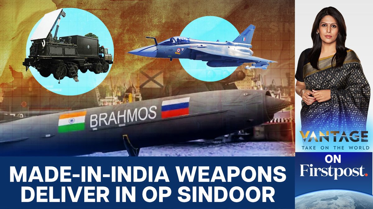 #VantageOnFirstpost: Made-in-India weapons performed well in #OperationSindoor. The Brahmos missile hit targets deep inside Pakistan. The Nagastra-1 loitering munition hit terror camps across the border. Palki Sharma tells you more.