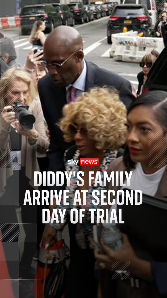 Diddy's family and the husband of star witness Cassie arrive for day two of his sex trafficking trial, after attempts to block her testimony failed.