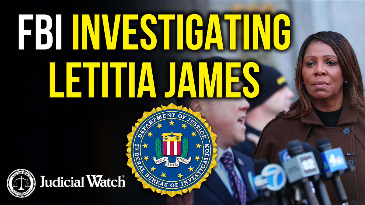 .@TOMFITTON FBI INVESTIGATING LETITIA JAMES!