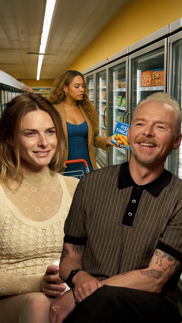 Simon Pegg and I told Rebecca Ferguson we saw Beyoncé in Lidl buying fish fingers… And she BELIEVED us.