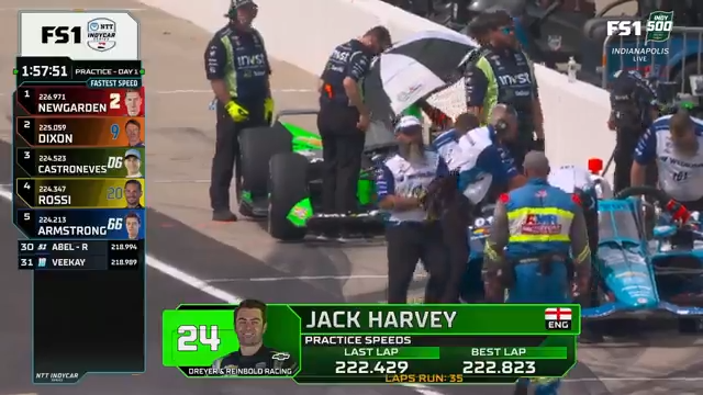Three days ago, our own Jack Harvey was holding a mic on pit road. Now he's on track going 220+ MPH. #Indy500