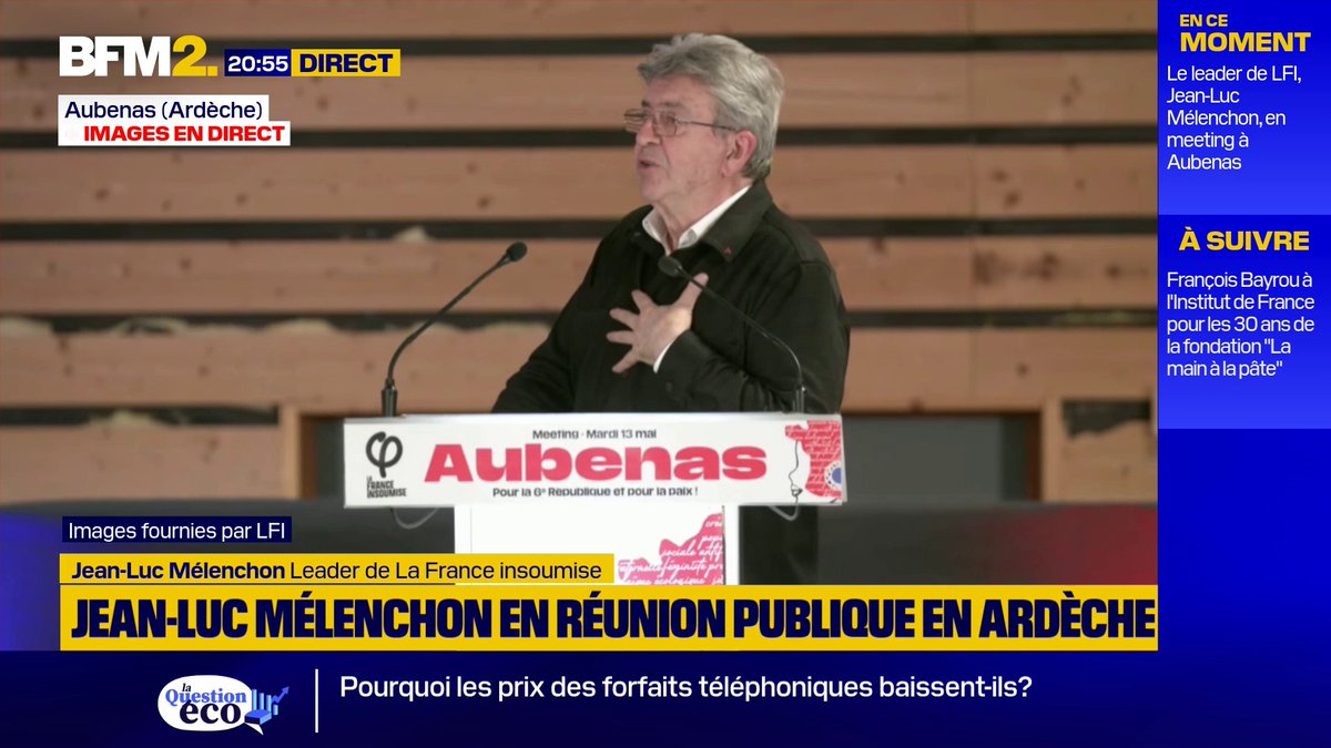 💬 "Qu'est-ce que je fais, je prends le livre et je réponds page par page ? Vous savez quoi, je ne l'ai même pas lu" En réunion publique à Aubenas, Jean-Luc Mélenchon critique le livre "La Meute" qui cible le fonctionnement de La France insoumise autour de son leader #BFM2