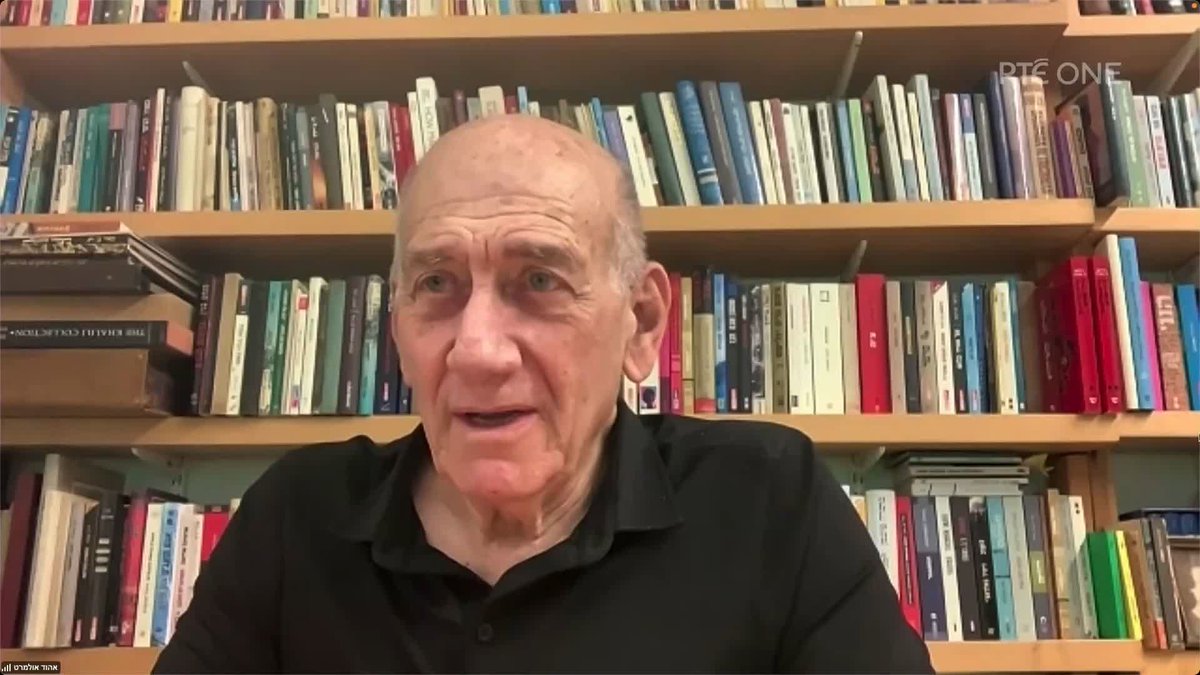 "Israel has to stop the war..." Former Israeli Prime Minister Ehud Olmert says what's happening in Gaza is "totally intolerable and unacceptable" and that many Israelis do not support Netanyahu's plan for the enclave. RTÉ News | #rtept