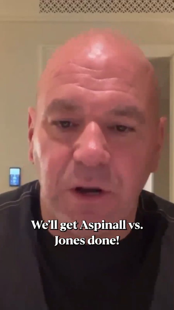 "We'll get Aspinall vs Jones done...Just relax, I'll announce that soon." Dana White on the announcement we're all waiting for... 👀