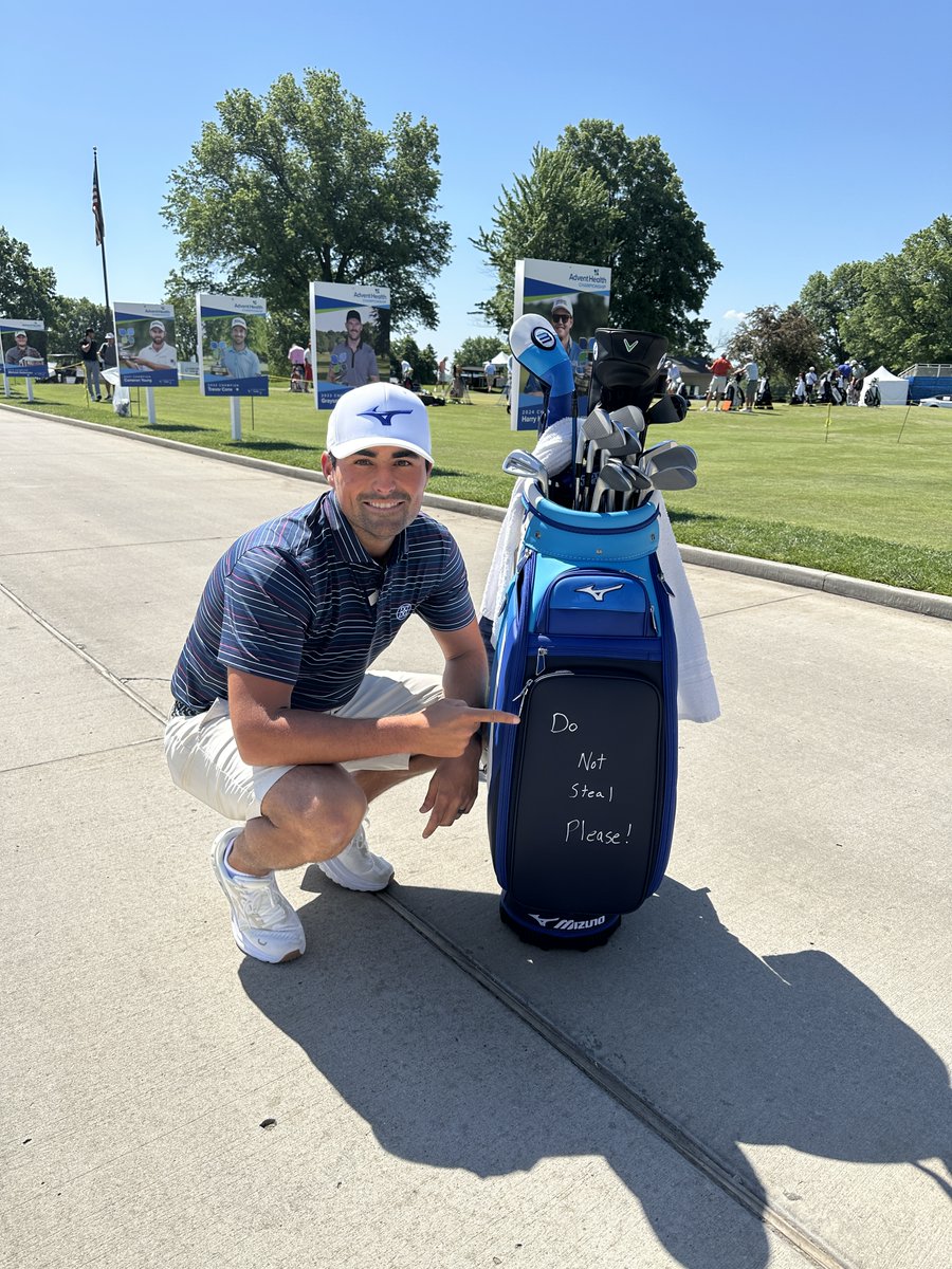 Let’s get our guy’s clubs back 😫 Bryson Nimmer and his club sponsors worked against the clock to get him a new set of clubs after his were stolen in SC on Monday. Now he’s at AdventHealth Championship with a new set in the span of 12 hours 🤯 Bryson Nimmer