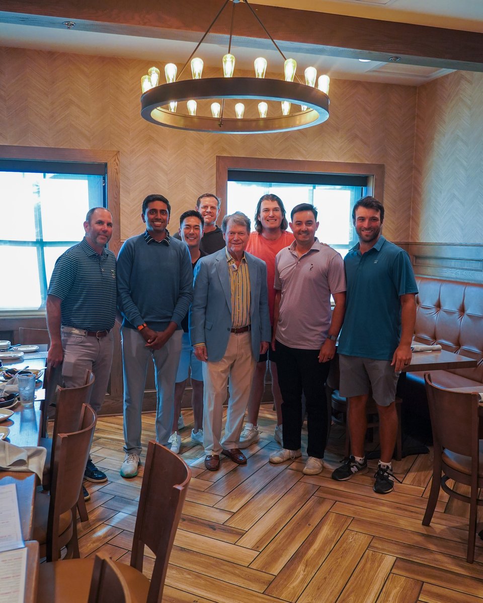 A legend meets the game’s future 🙌 Tom Watson surprised 2025 Korn Ferry Tour champions in Kansas City AdventHealth Championship.