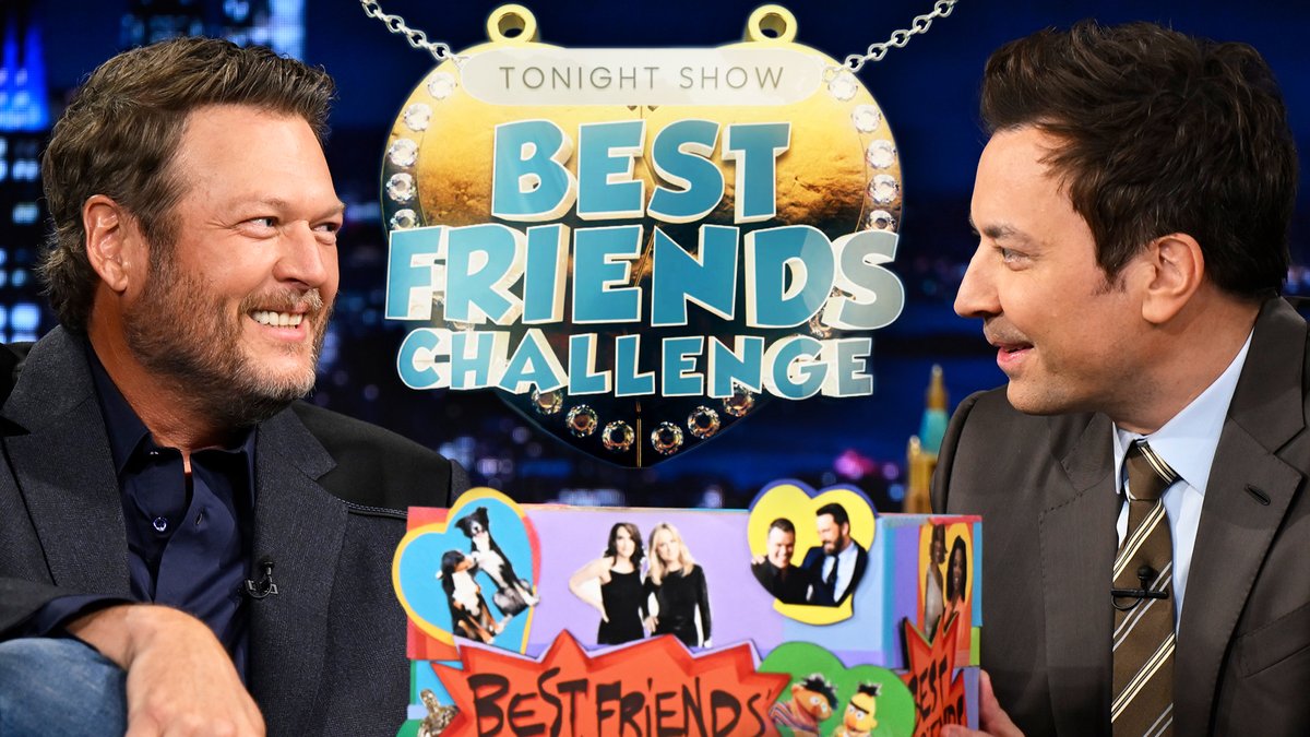 .Blake Shelton &amp; Jimmy put their friendship to the test in Best Friends Challenge! 😂 #FallonTonight