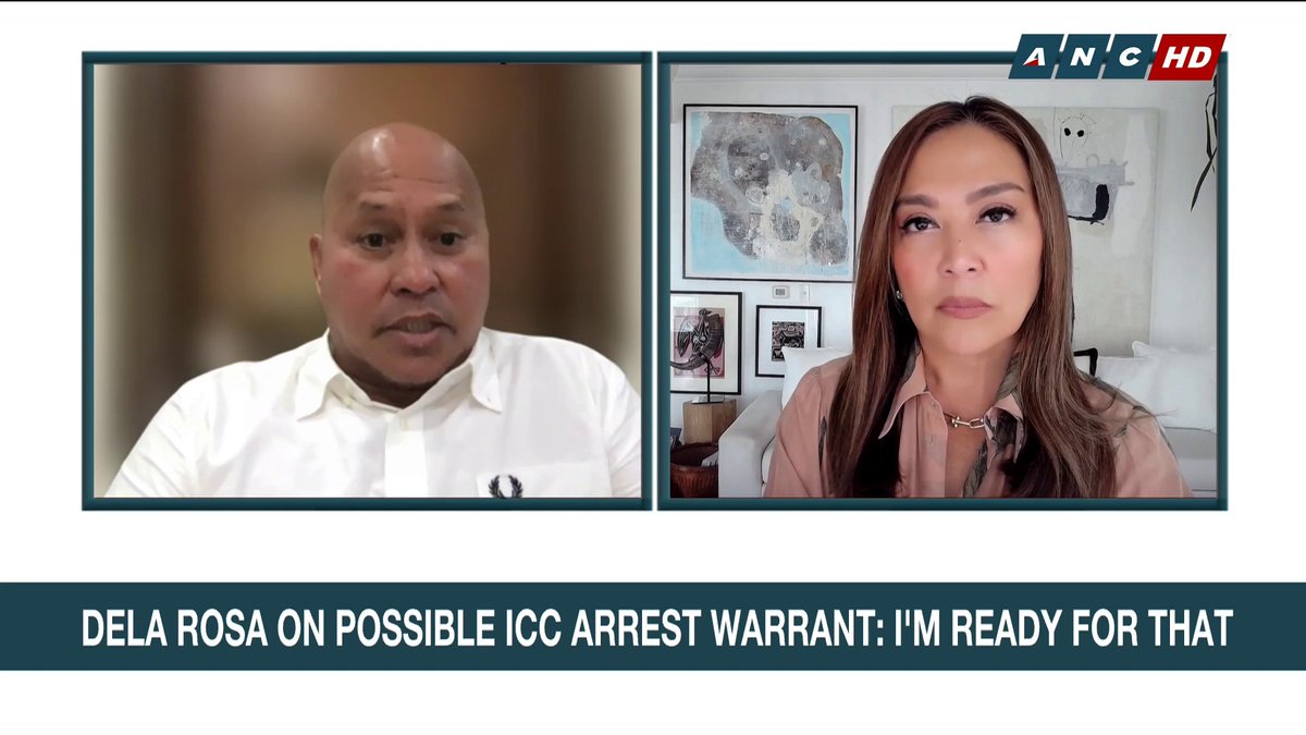 In case the ICC issues an arrest warrant against reelectionist Sen. Ronald dela Rosa for alleged involvement in the Duterte admin's war on drugs, he says he's "ready" when it happens. "I am prepared. I don't have to telegraph my moves, my plans," he said. #ANCHeadstart