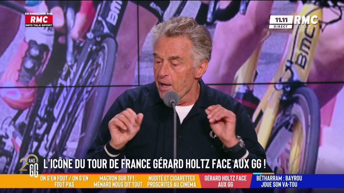 🚨 "Est-ce que vous avez fermé les yeux sur le dopage dans le Tour de France ?" 🎙️ Gérard Holtz : "Jamais ! Jamais je ne me suis autocensuré. Oui, il y a toujours eu du dopage. Mais moi, ma ligne c'était : je dis tout ce que je sais." #GGRMC