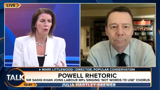 "It's an absolute nonsense lie that politicians claim." Julia Hartley-Brewer says the country developed and came about over years 'from what British people did', and wasn't built by migrants. Julia Hartley-Brewer