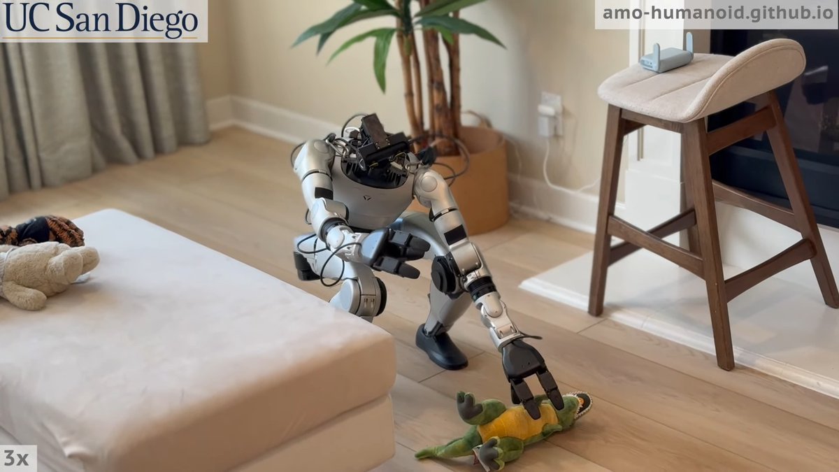 The AMO (Adaptive Motion Optimization) project, developed by researchers at UC San Diego, introduces a novel framework for enhancing the dexterity and adaptability of humanoid robots. This system integrates simulation-to-real reinforcement learning with trajectory optimization to achieve real-time, adaptive whole-body control Video Credit: USD #engineering #technology #robotics #robots