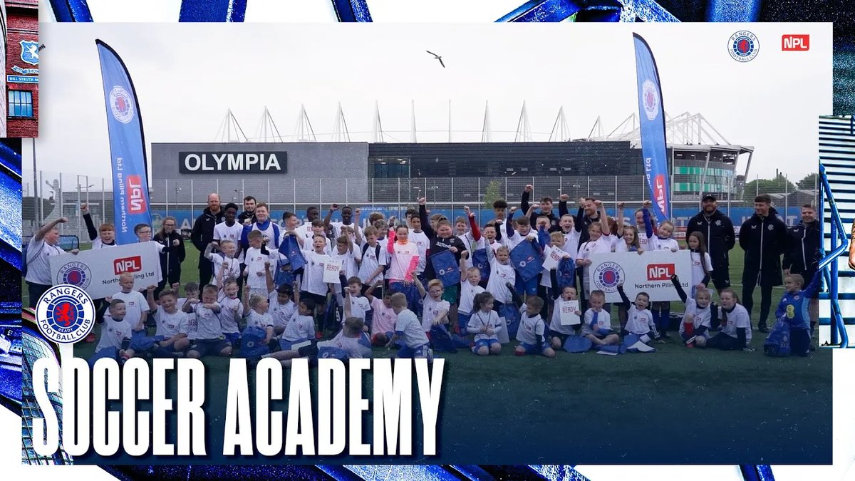 ⚽️ Rangers Soccer Academy successfully delivered a three-day camp in South Belfast, engaging with over 100 young people. 💙 Club partner Northern Piling Ltd proudly sponsored the event, which helped make the camp successful.