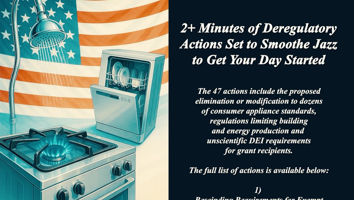 What should have taken YEARS was delivered in DAYS. Here’s 47 deregulatory actions to get your day started over a cup of coffee ☕