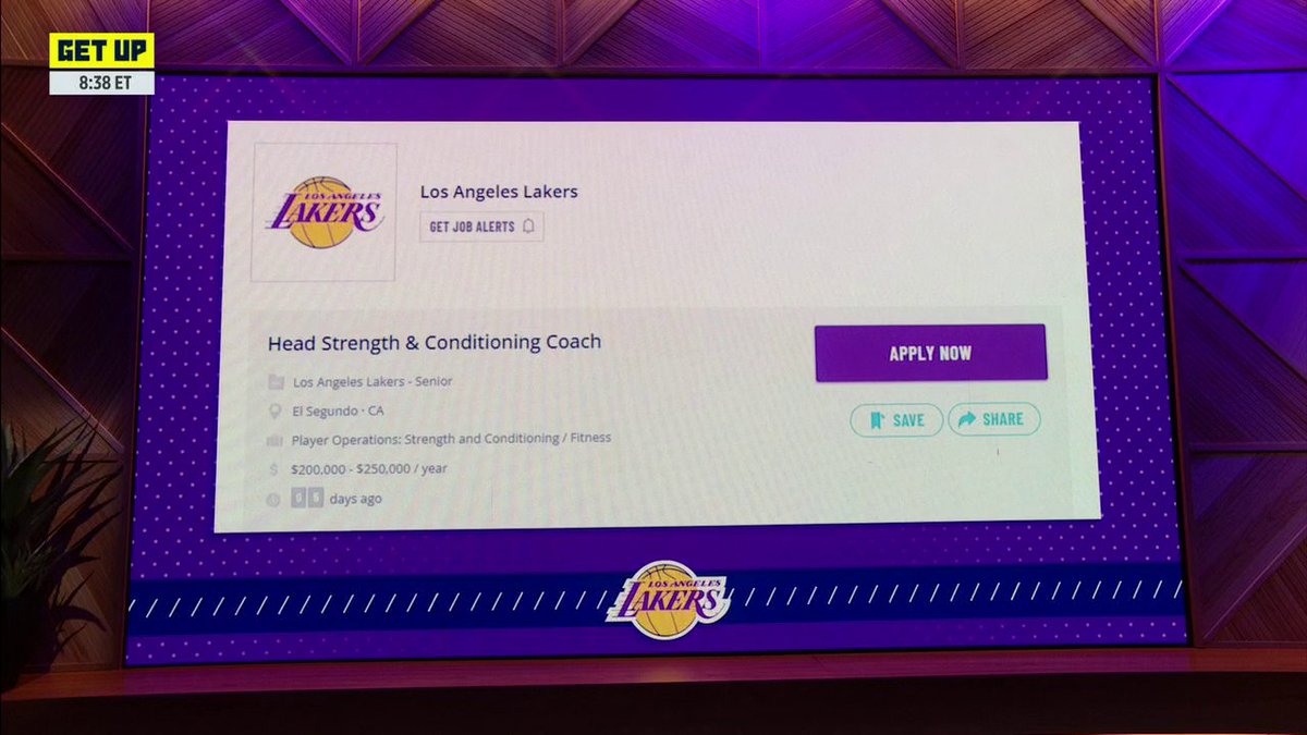 The crew can't believe this Lakers' job posting for a head strength and conditioning coach 😅 Mike Greenberg | Udonis Haslem | Jay Williams | Brian Windhorst