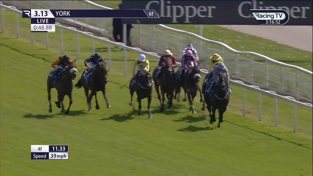 🌕🌑 INISHERIN digs deep to win the G2 Clipper Stakes at York for Kevin Ryan. Another tough powerful Ryan Moore ride! 🏆