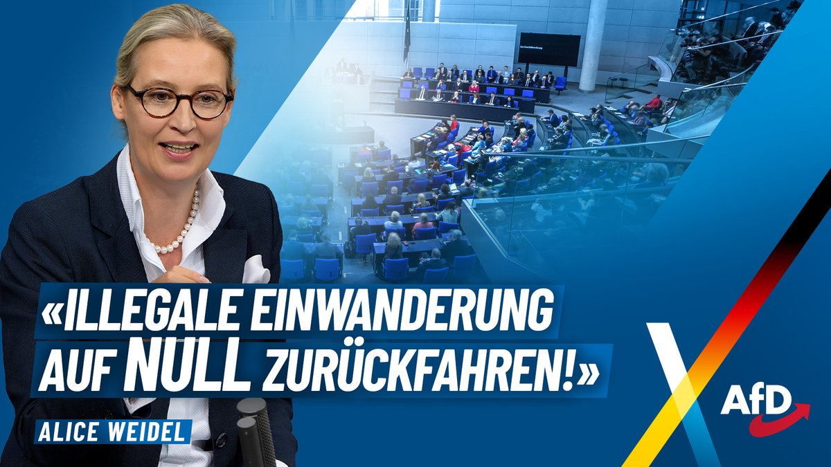 "Grenzkontrollen und Zurückweisungen müssen lückenlos und dauerhaft erfolgen und nicht nur als vorübergehende Beruhigungsmaßnahme. Die illegale Einwanderung nach Deutschland und in die deutschen Sozialsysteme muss auf Null zurückgefahren werden."