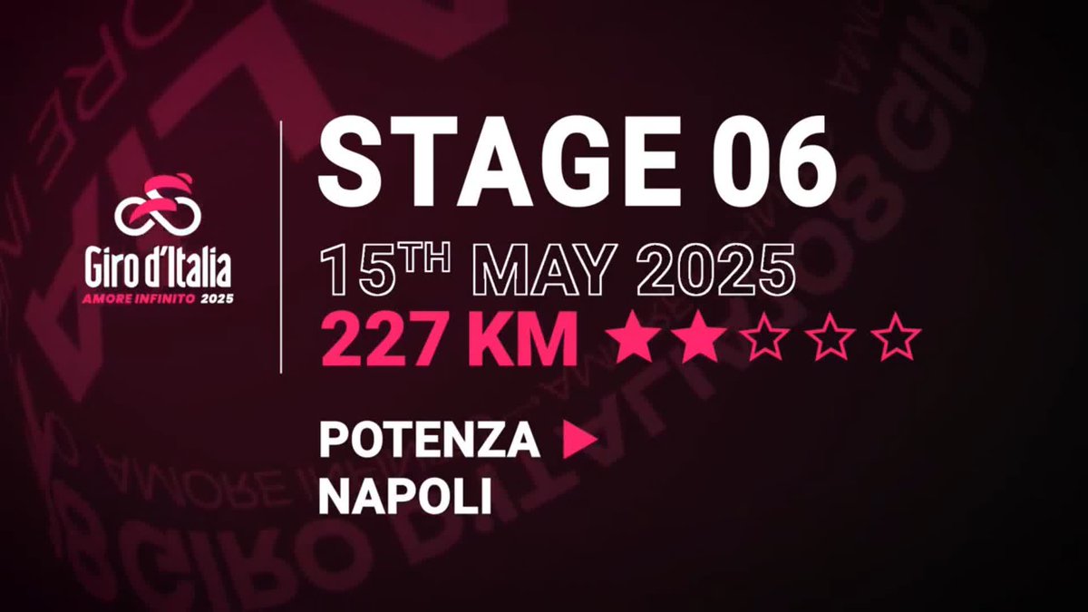 5月15日(木)午後9:00〜(英語版:午後6:10〜) Cycle*2025 ジロ・デ・イタリア 第6ステージ 【ポテンツァ 〜 ナポリ】227km リモート解説:西谷泰治さん 実況:小俣雄風太さん #GirodItalia #jspocycle 〜J SPORTSオンデマンドでLIVE配信〜