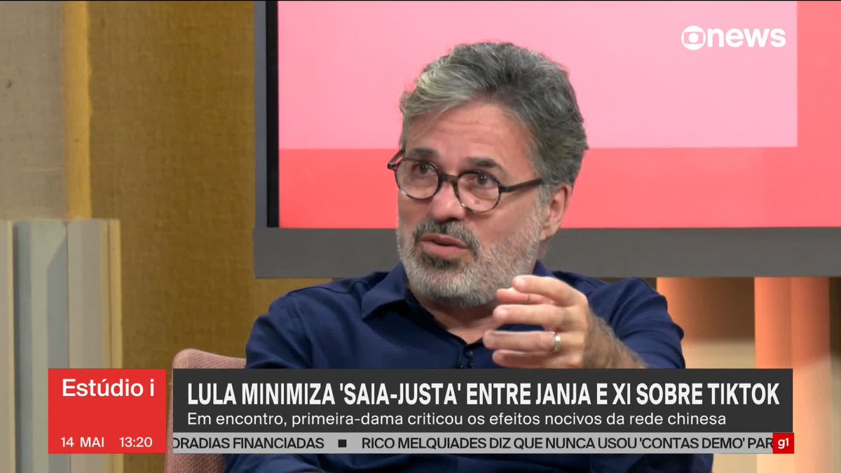"O governo, aparentemente, com esse episódio, dá para ver que tem questões de comunicação no círculo mais próximo", comenta @marcelolins68 sobre "saia-justa" entre Janja e Xi Jinping. ➡ Assista ao #Estúdioi: #GloboNews