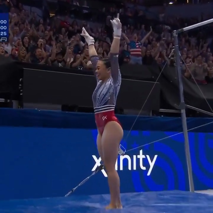 stream suni lee 2024 olympic trials bars