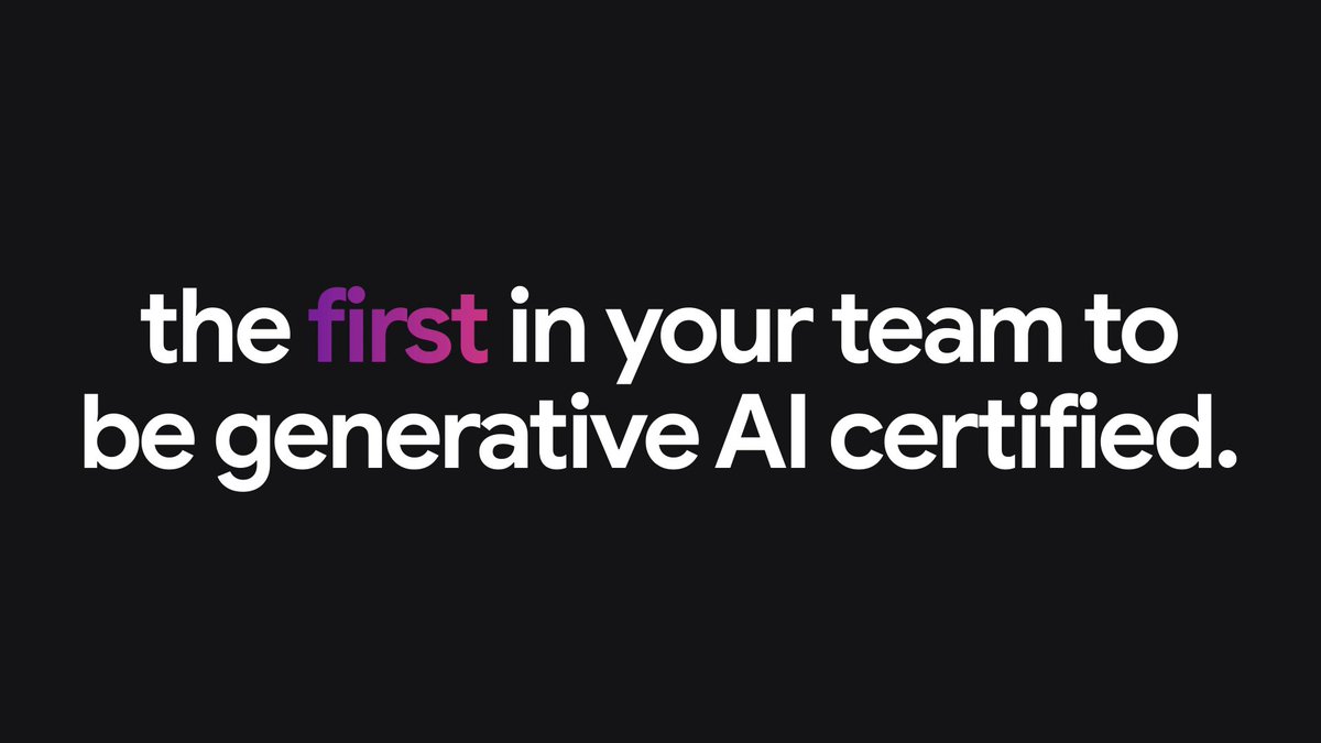 Introducing the Generative AI Leader certification, built to help everyone explore the possibilities of AI beyond code. Our interactive course features podcast style videos & hands-on activities to help you learn, and have fun doing it. Get certified →
