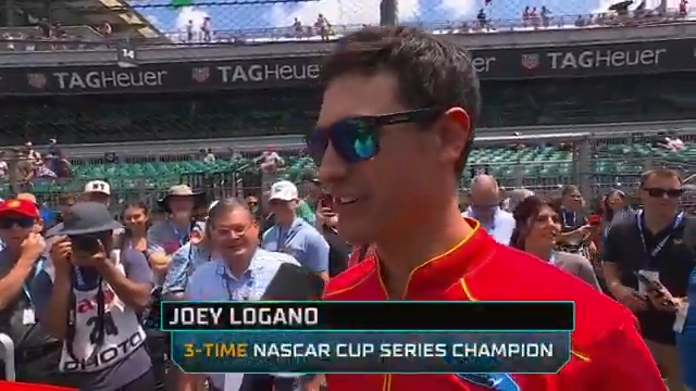 Before he heads to the #NASCAR All-Star Race, @JoeyLogano is at Indianapolis Motor Speedway. #Indy500