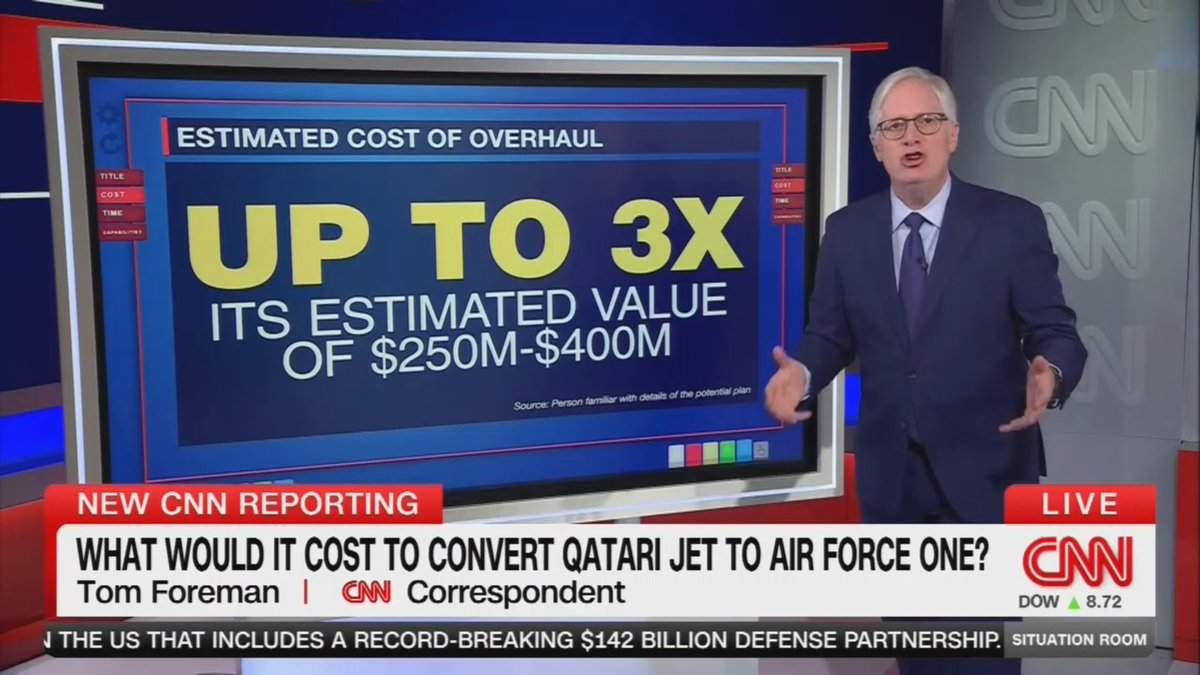 CNN: Making necessary security changes to this plane is estimated to cost three times the value of the plane. In other words, for this 'free' plane, American taxpayers may pay an additional $800 million