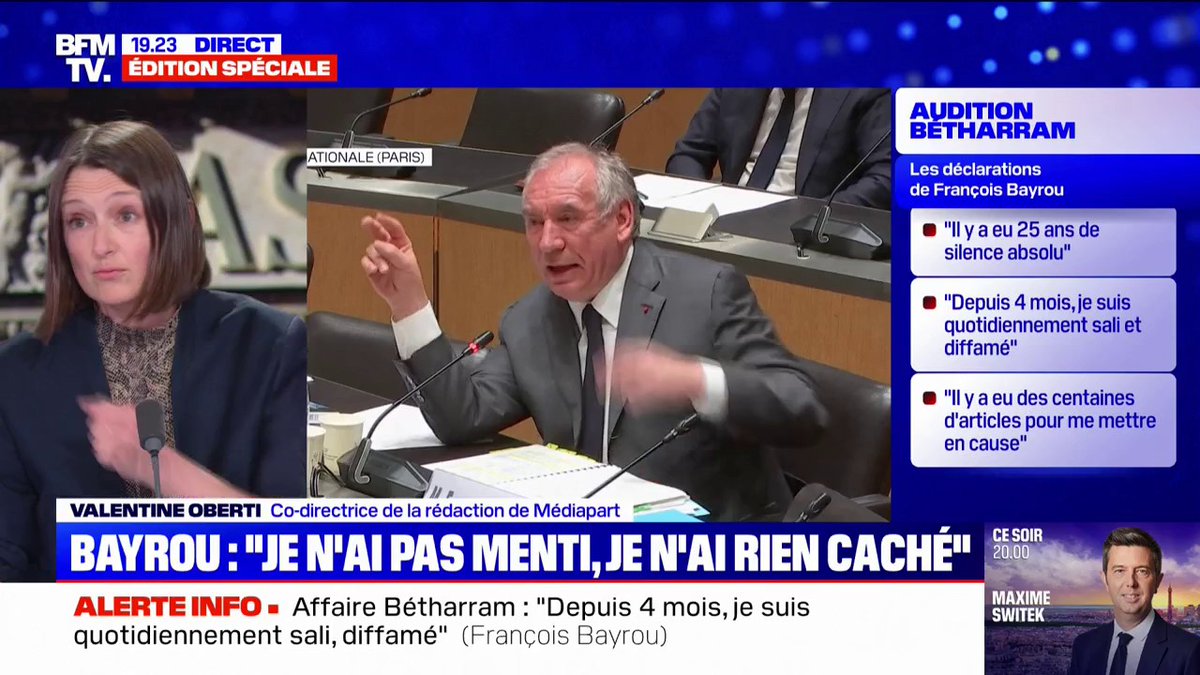 Bétharram: Valentine Oberti, co-directrice de la rédaction de Médiapart dénonce "la tonalité aux accents trumpistes" de François Bayrou