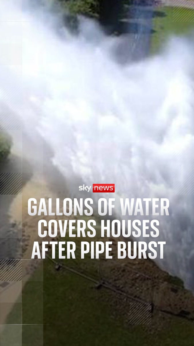 Thousands of gallons of water flood homes in Gloucester after a major pipe burst - Severn Trent is handing out bottled water to affected residents.